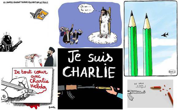 10 карикатури в отговор на атаката срещу „Charlie Hebdo“