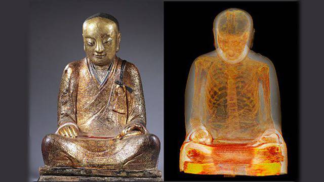 Откриха мумия в статуя на Буда