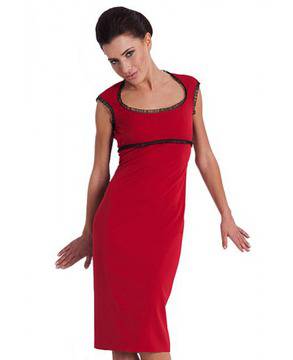 Рокля Магдалена в червено