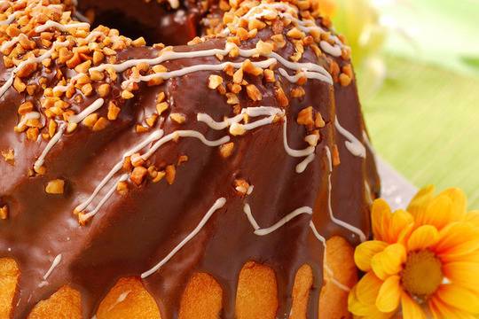 Пандишпанов кекс с шоколадова глазура