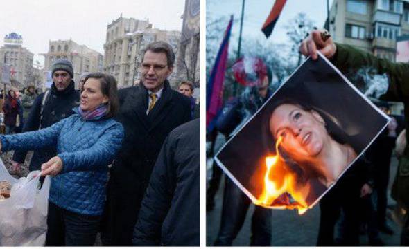 В Киев изгориха портрет на Виктория Нюланд