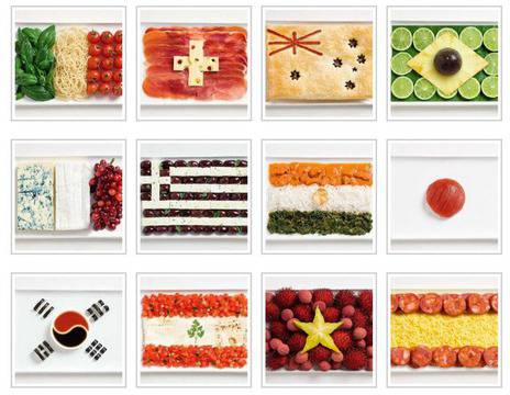 17 Национални Флага Направени от Храна