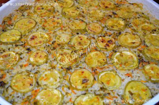 Тиквички с ориз на фурна