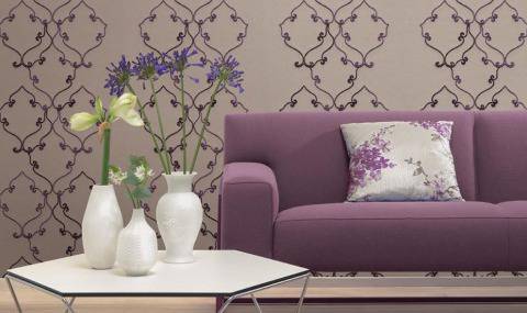 Тапети с бродерии и стъклени нишки