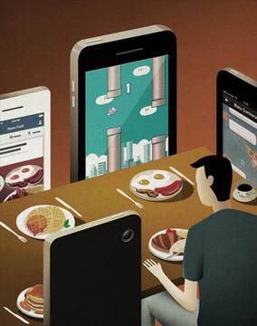 Модерното общество, пресъздадено в поредица от сатирични илюстрации