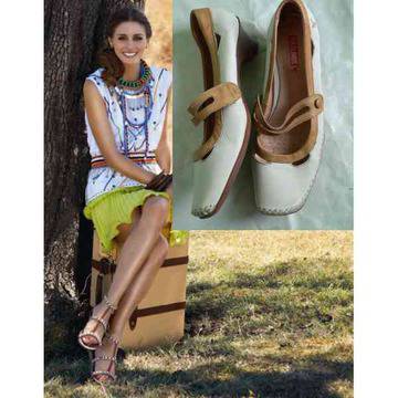 Pikolinos, дизайнерски дамски обувки, естествена кожа в бяло и кафяво, 38 номер, цена от сайт 80 евро