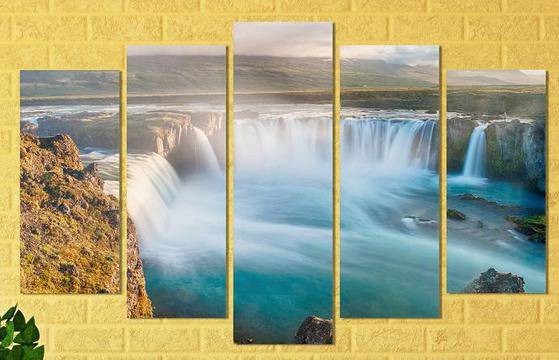 Декоративни панели за стена с изглед на величествен водопад