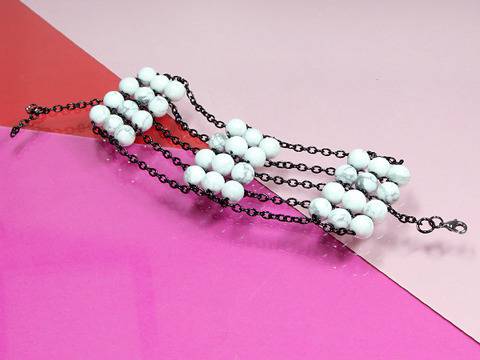 Как да направим: гривна с хулит и метална верижка?