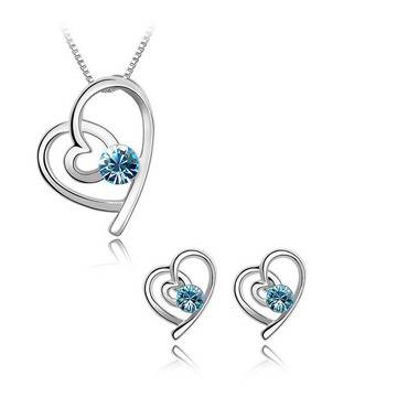 Елегантен комплект с колие и обици Романс с австрийски кристали