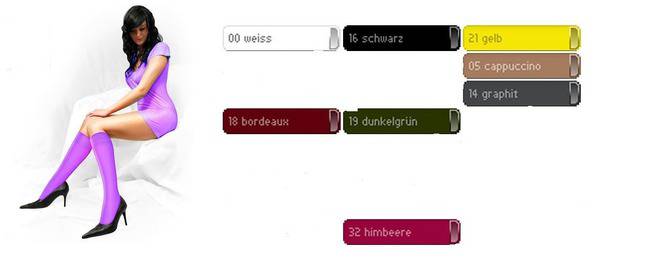 Малена – магазин за цветни чорапи Фибротекс три четвърти цветни чорапи до коляно Rodonite 40 DEN плътни чорапи