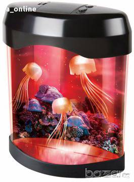 Нощна лампа аквариум с медузи