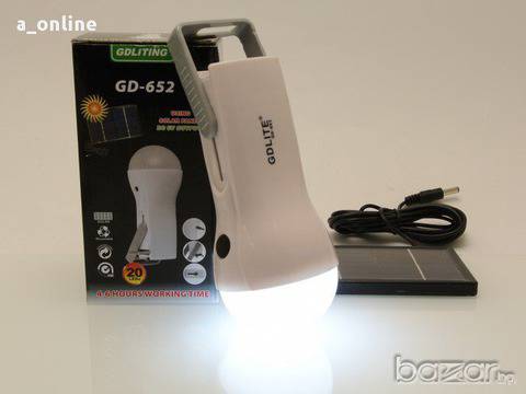 Универсална автономна соларна къмпинг LED лампа