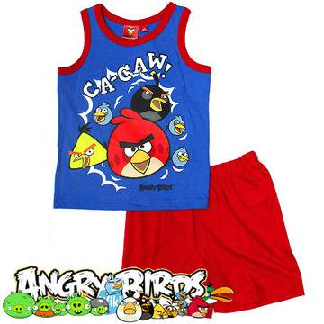 Детска пижама с потник и панталонки ANGRY BIRDS