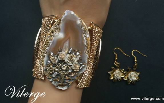 Изискана бижутерия с нова луксозна винтидж колекция от естествени камъни за жени бижута