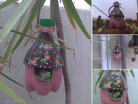 Къщичка за птички от пластмасова бутилка