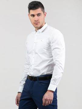 Бяла риза с дълъг ръкав Styler