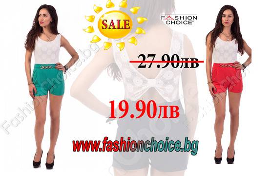 Стилен гащеризон с къси панталонки и горна част дантела