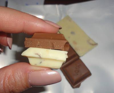 ION Break – млечен шоколад с цели бадеми и бял шоколад със стафиди, бадеми и лешници