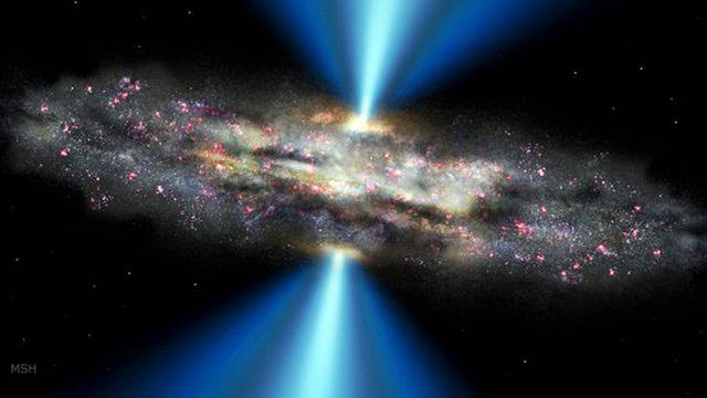 Гигантска черна дупка нарушава правилата в нормална по размер галактика