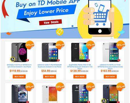 Още по-добри цени на китайски смартфони, пазаруване с мобилна апликация в TinyDeal. Отстъпки от цената на китайски смартфон