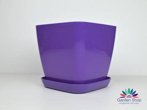 Модерна цветна пластмасова саксия – Лилава Джоли