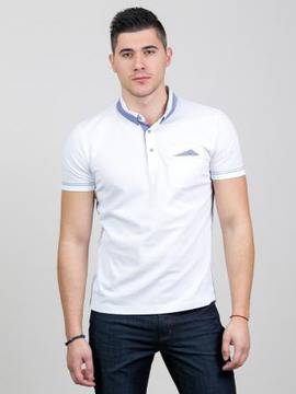 Бяла тениска с яка