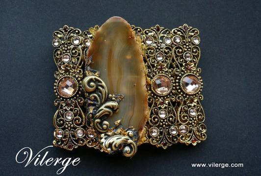 Винтидж гривни с естествен камък за изискани и стилни жени бижута ВИЛЕРЖЕ© от естествени камъни За жени