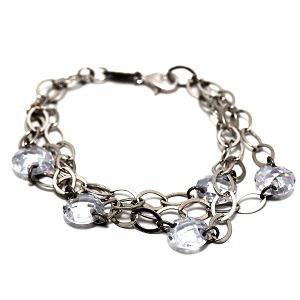 Сребърна гривна с циркони Silverbox 2119