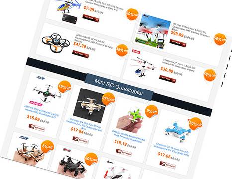 Голяма разпродажба на RC модели в TinyDeal. Побързайте, ще бъде активна само 72 часа. До 60% намаление на хеликоптери, дрони,…