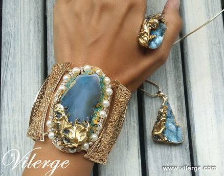 Топ луксозни винтидж бижута с естествени камъни за стилни жени, женски подаръци бижу, луксозна бижутерия