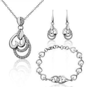 Луксозен Комплект колие, обеци и гривна СРЕБЪРНА ОМАЯ от Bokachа