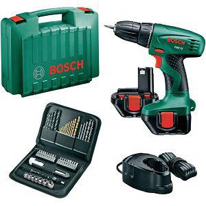 Отвертка Bosch PSR 12V, 51 накрайника, 2 акумулатора