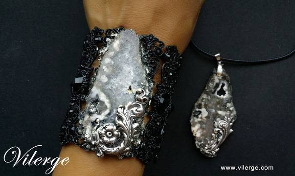 Луксозни винтидж бижута с естествен камък жени гривна колие изискана колекция подарък за Коледа и Нова Година