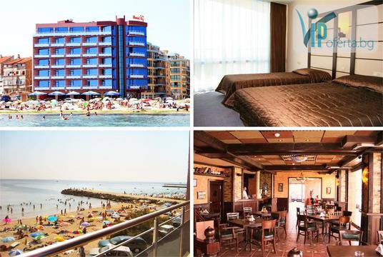 Еднодневен пакет със закуска и вечеря през септември в Хотел Съни Бей, Поморие