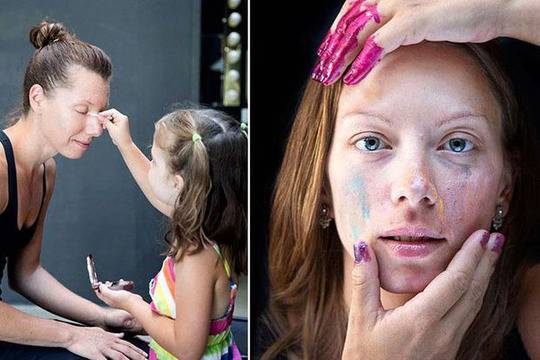 Посланието на малките деца в ролята на гримьори