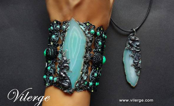 Нова колекция есен зима от луксозна винтидж бижутерия с естествени камъни за изискани дами стилни подаръци за Коледа и Нова…