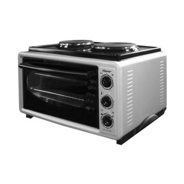 Малка готварска печка Diplomat, обем на фурната 39л, 2 тави и решетка