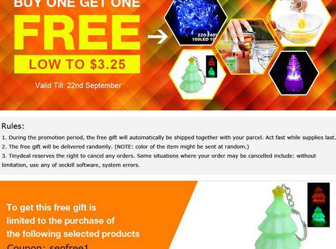 Купи Едно и вземи Едно безплатно! Най-новата промоция в TinyDeal