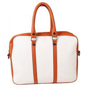 Дамска чанта Winston, модел BLANC, Бял и кафяв