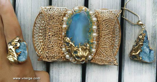 Луксозни женски подаръци и винтидж бижута за Коледа и Нова Година бижута с естествени камъни за жени