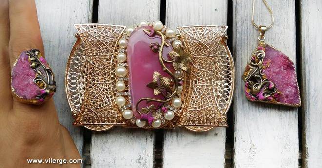 Луксозна зимна колекция винтидж бижута за стилни жени и дами, изискан подарък за Коледа Нова година