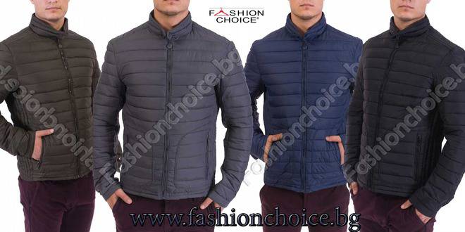 Топло мъжко яке в четири цвята със столче яка