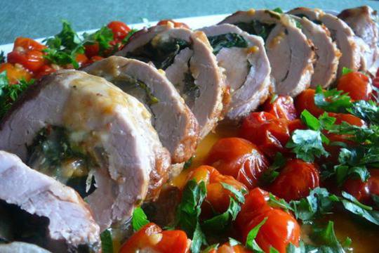 Пълнено свинско бон филе