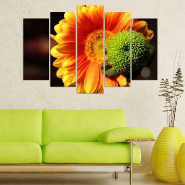 Декоративно пано за стена с брилянтно оцветен Гербер VH-583