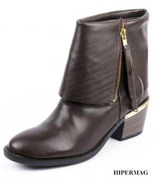 Дамски боти в тъмнокафяво