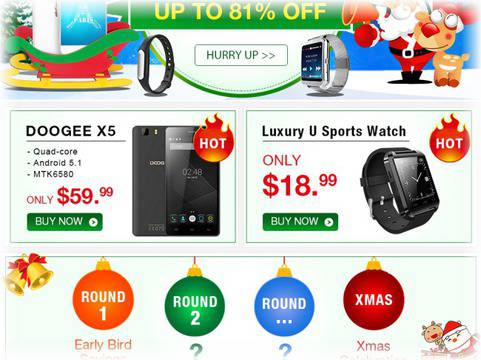 Ранно пиле, рано пее! Да започнем с Коледното пазаруване. Отстъпки до 81% в TinyDeal и безплатна доставка от Китай