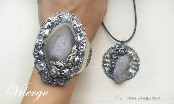 Винтидж комплекти бижута, гривни и колиета подарък за жени Коледа със стил