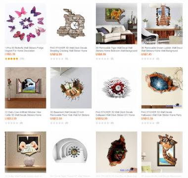 Код за отстъпка 10% намаление от цената на 3D стикери за стена плюс безплатна доставка от BangGood – китайски онлайн магазин