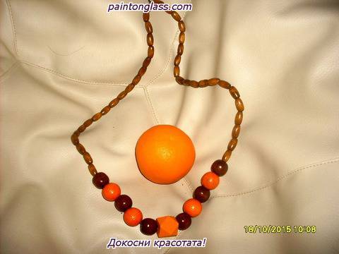 Колие – Paint On Glass – рисувано стъкло ръчна изработка