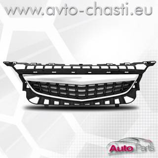 Предна решетка за Opel Astra J. Решетка без емблема с хромирана лайстна за Opel Astra J.